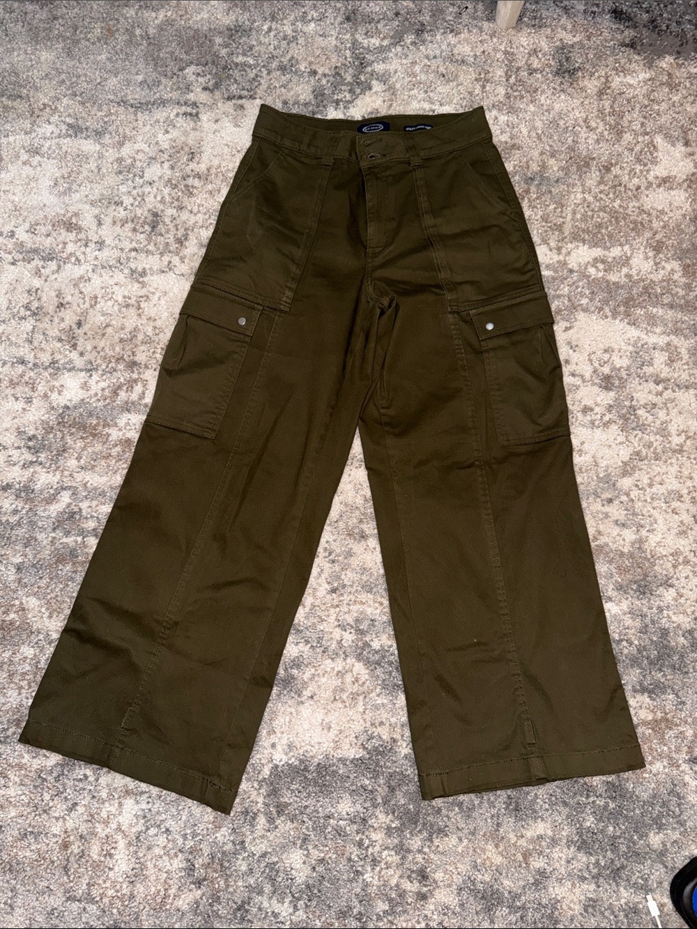 Dickies Olive Green Wide-Leg Cargo Trousers